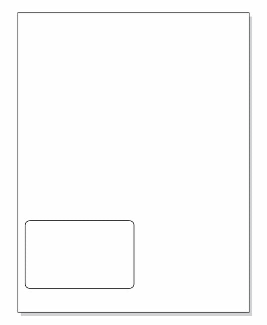 Integrated Laser Label Form Sheets, 1 Label, 4 X 2-1/2" Left